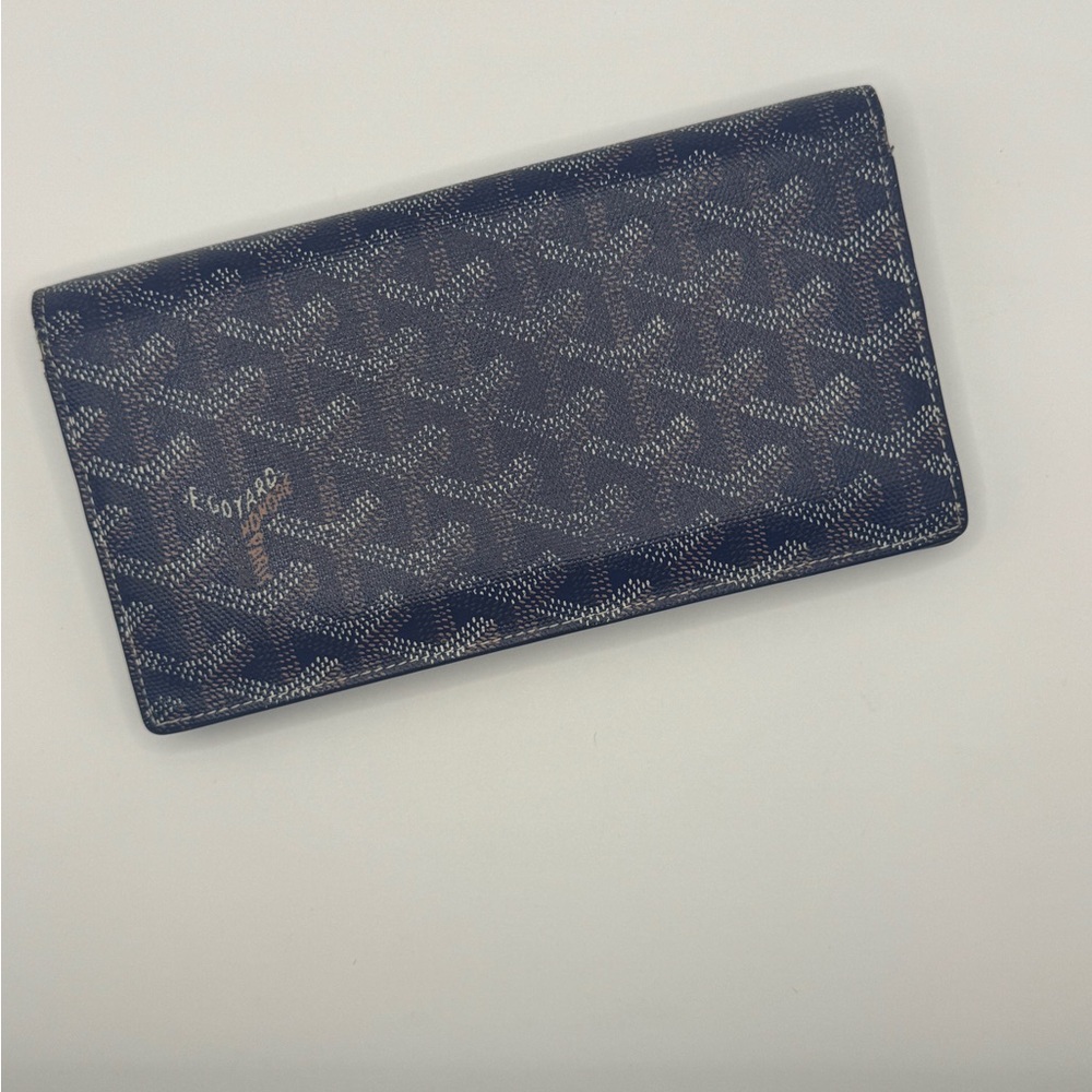 Goyard Navy Bifold Monogram Card Holder